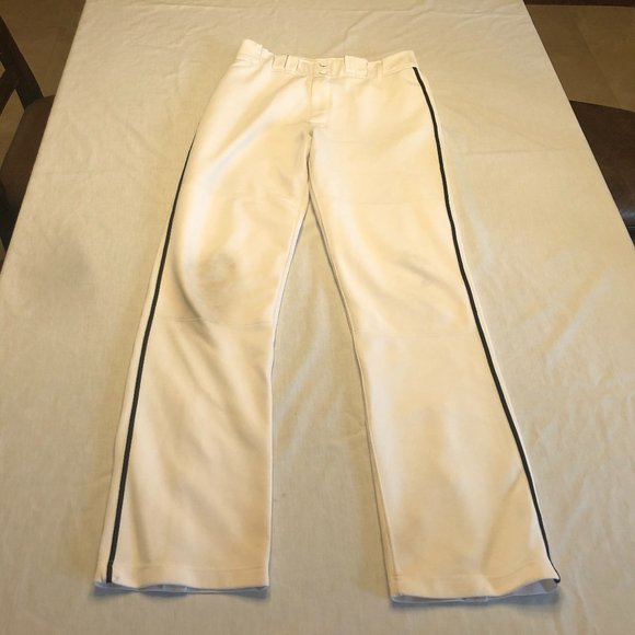 Easton White Black Piping Baseball Pants with Adjustable Length Size Med… - Picture 1 of 10